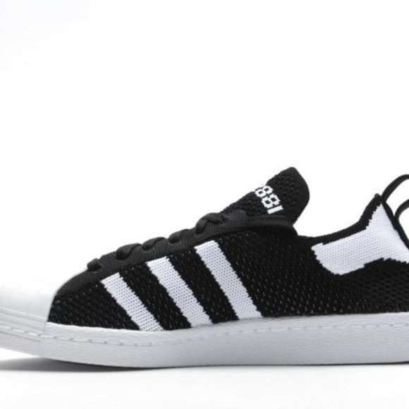 ADIDAS ORIGINALS SUPERSTAR 80S PRIMEKNIT W "CORE BLACK" - Picture 1 of 9